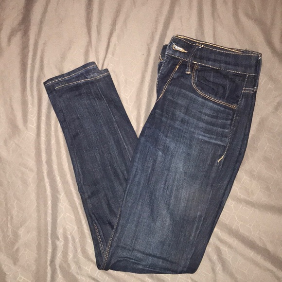 Express size 0S Mid Rise Denim Jean Leggings - Picture 2 of 3